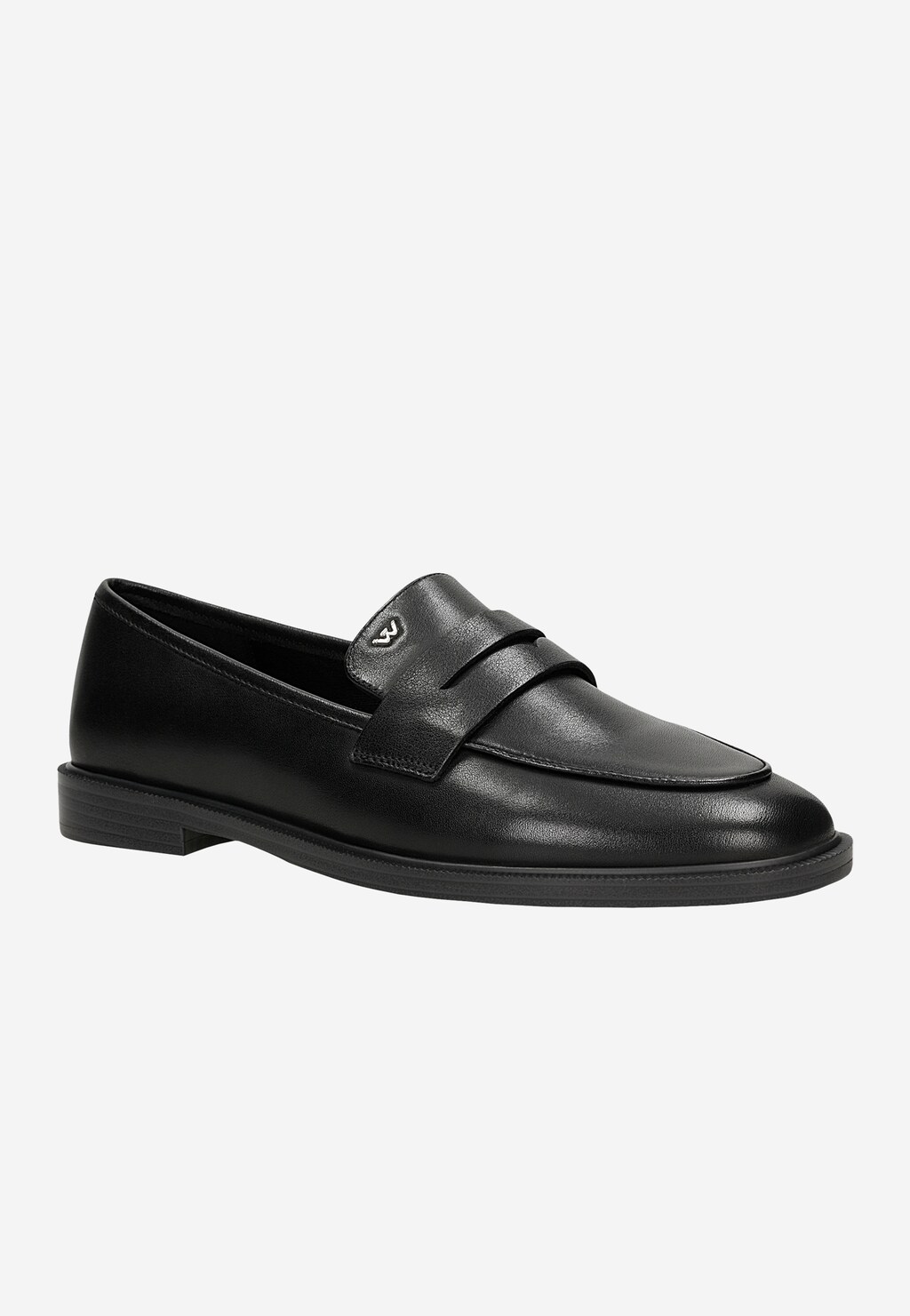 Čierne kožené dámske mokasíny penny loafers 46398-51 Widok 3