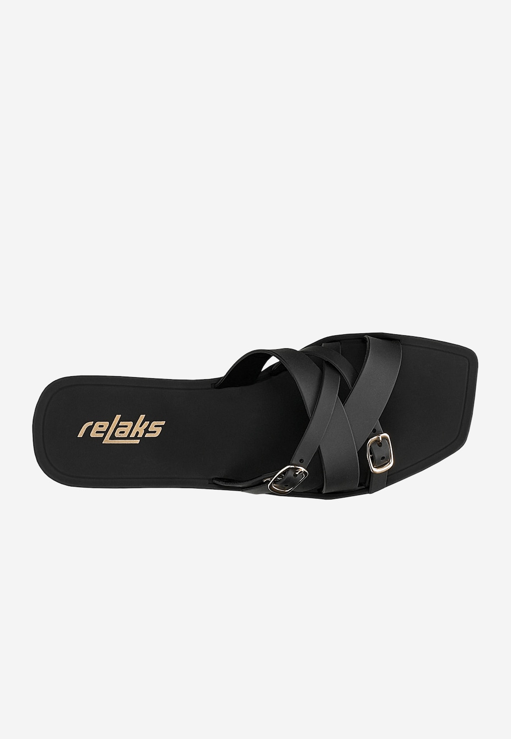 Czarne klapki basenowe RELAKS R74034-11 Widok 4