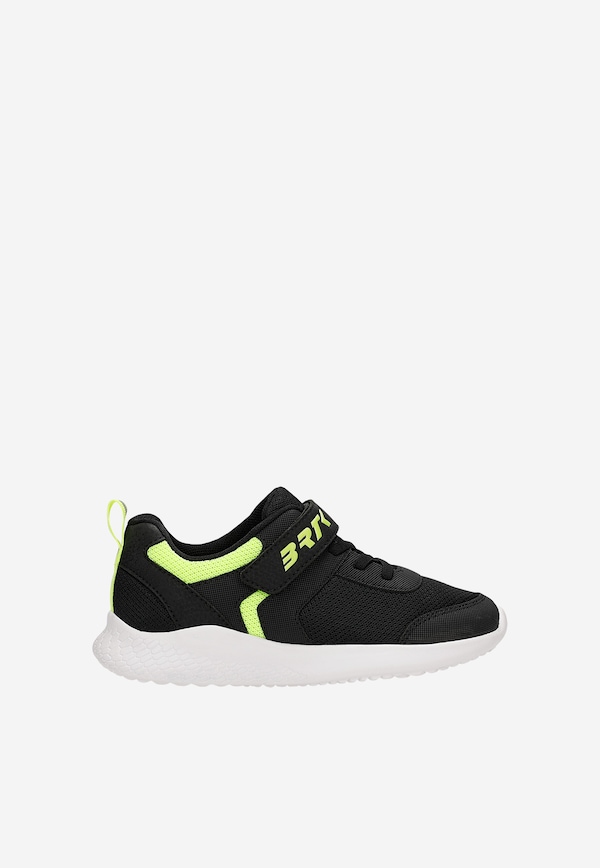 Czarne sneakersy BARTEK z neonowymi zielonymi wstawkami 87003-18