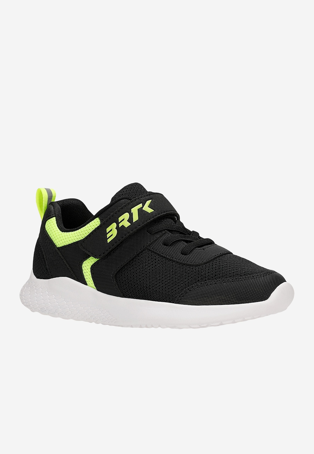 Czarne sneakersy BARTEK z neonowymi zielonymi wstawkami 87003-18 Widok 2