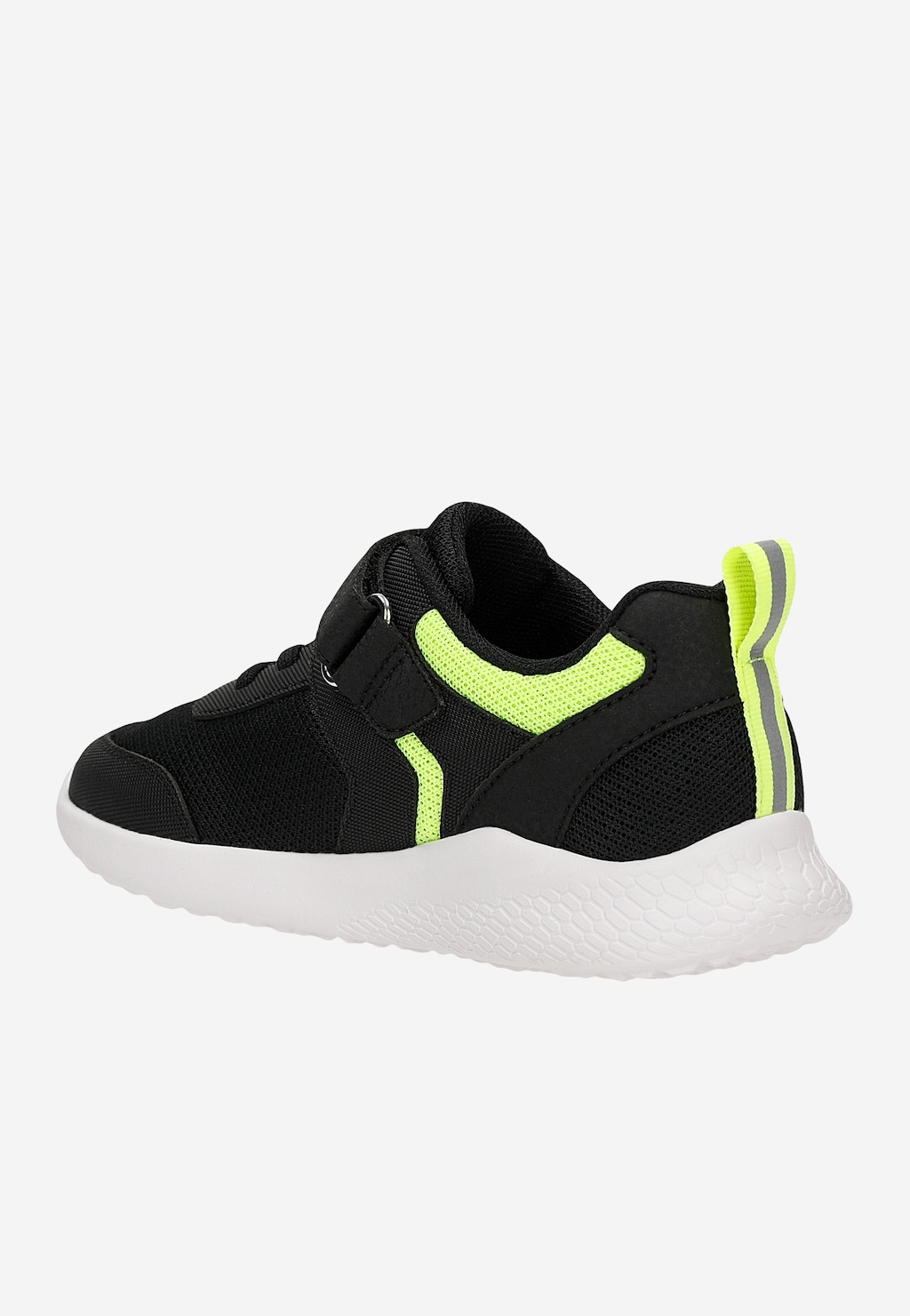Czarne sneakersy BARTEK z neonowymi zielonymi wstawkami 87003-18 Widok 3