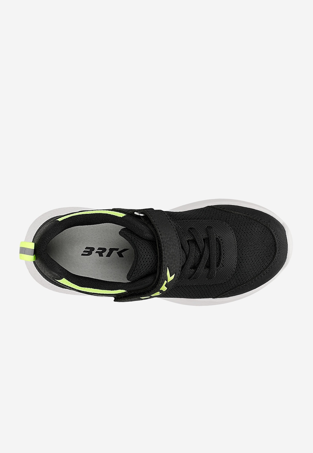 Czarne sneakersy BARTEK z neonowymi zielonymi wstawkami 87003-18 Widok 4