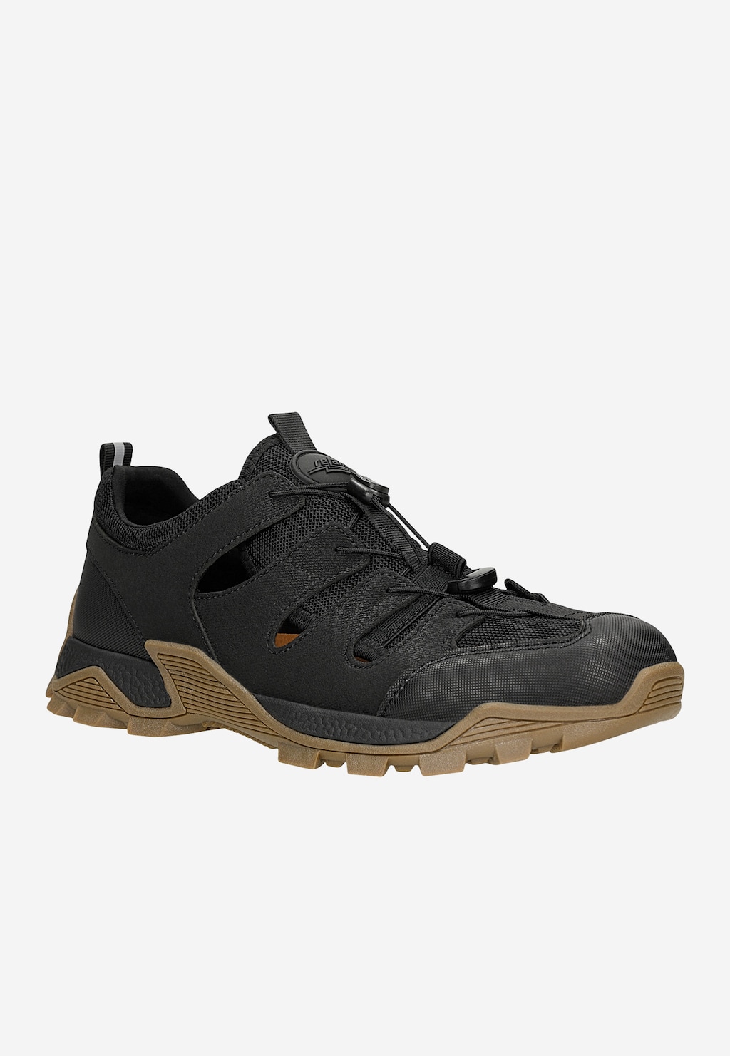 Čierne sneakersy s výrezmi na hnedej podrážke RELAKS R34210-11 Widok 3