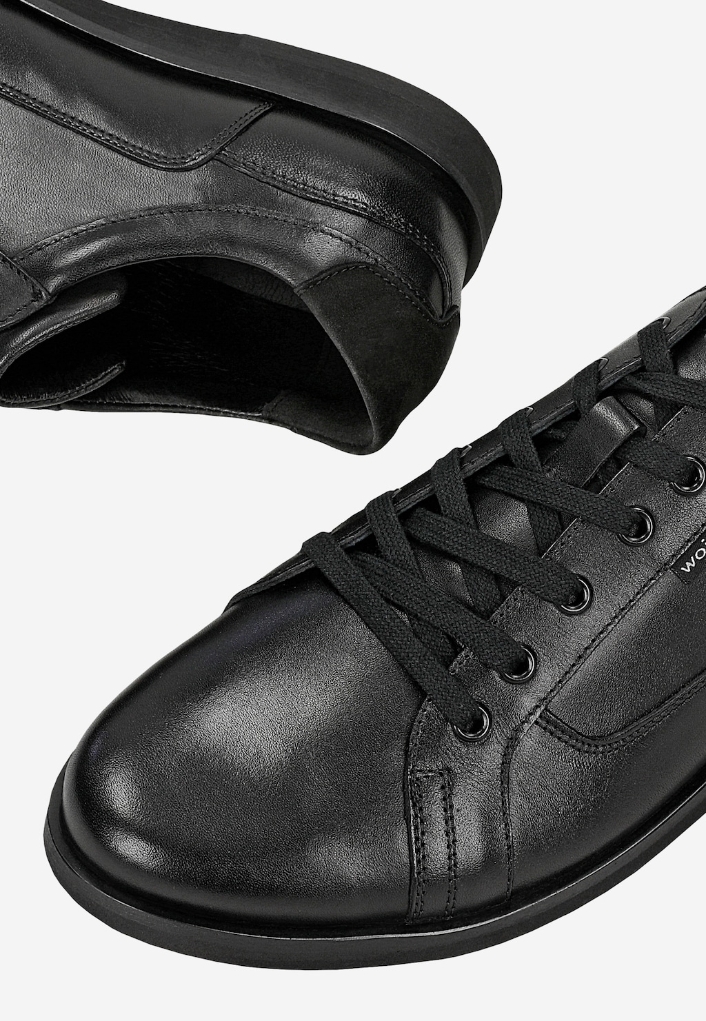 Čierne kožené sneakersy pre mužov 10330-71 Widok 6
