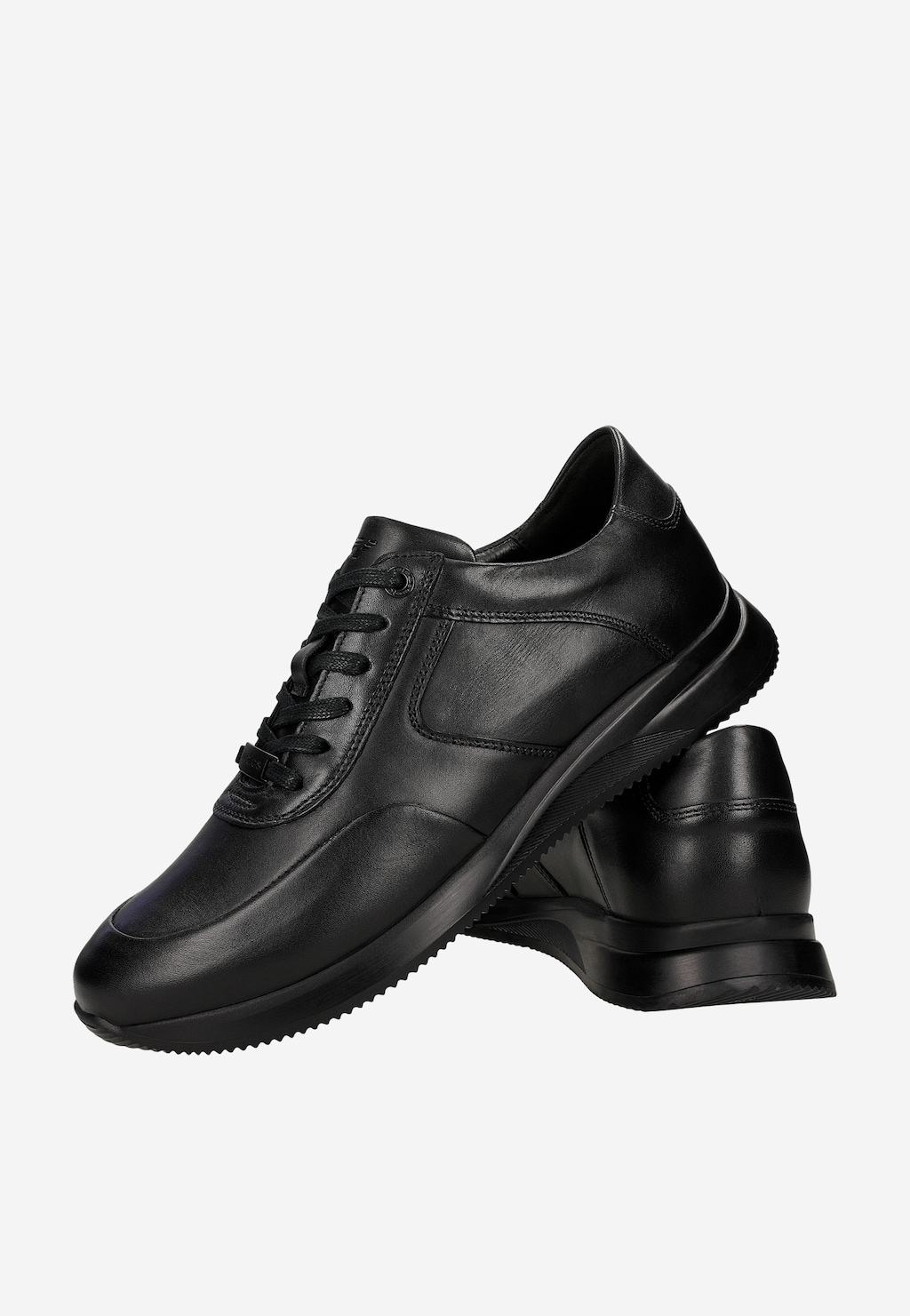 Čierne kožené sneakersy pre mužov 10324-51 Widok 6