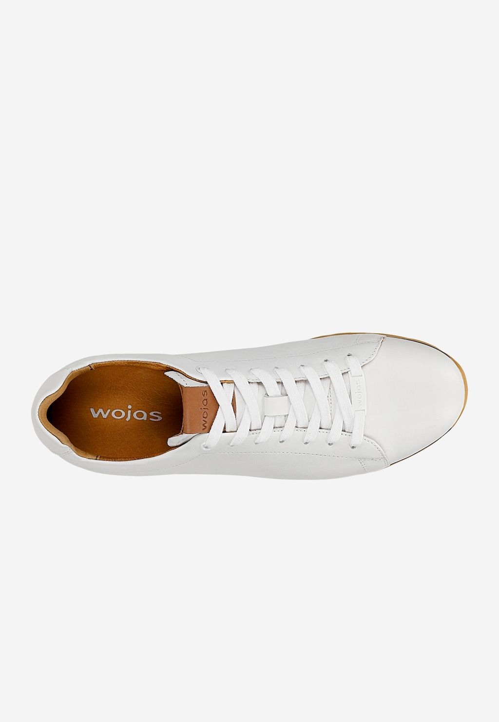 Bílé pánské sneakers s kontrastním prvkem na podrážce 10301-59 Widok 5