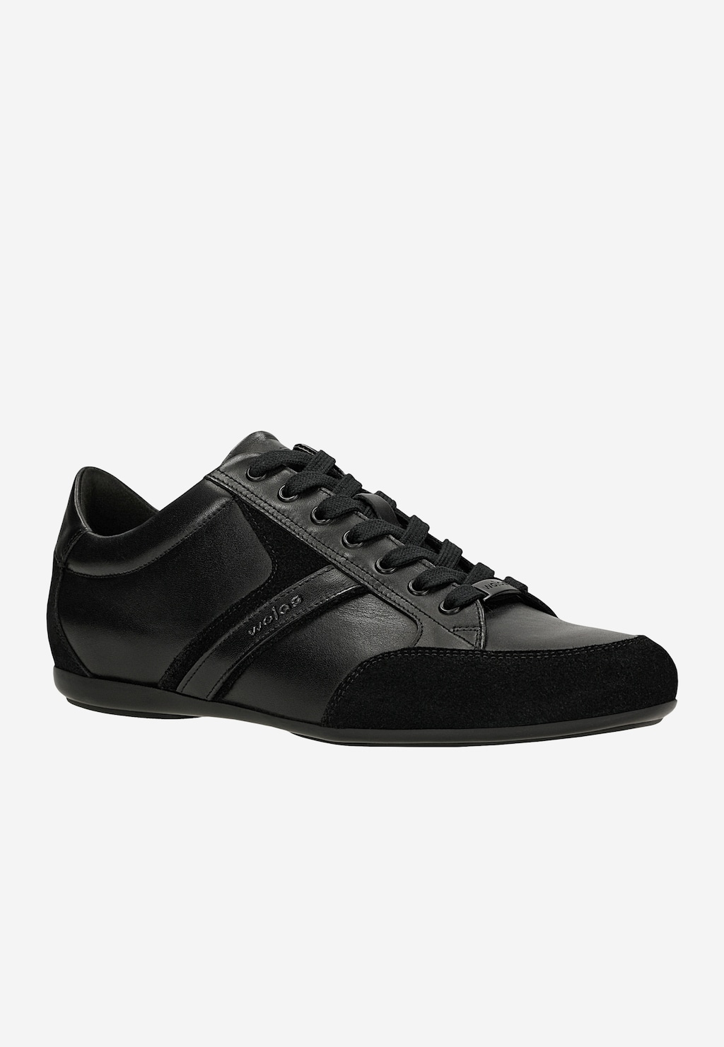 Czarne sneakersy męskie z łączonych skór 10325-71 Widok 2