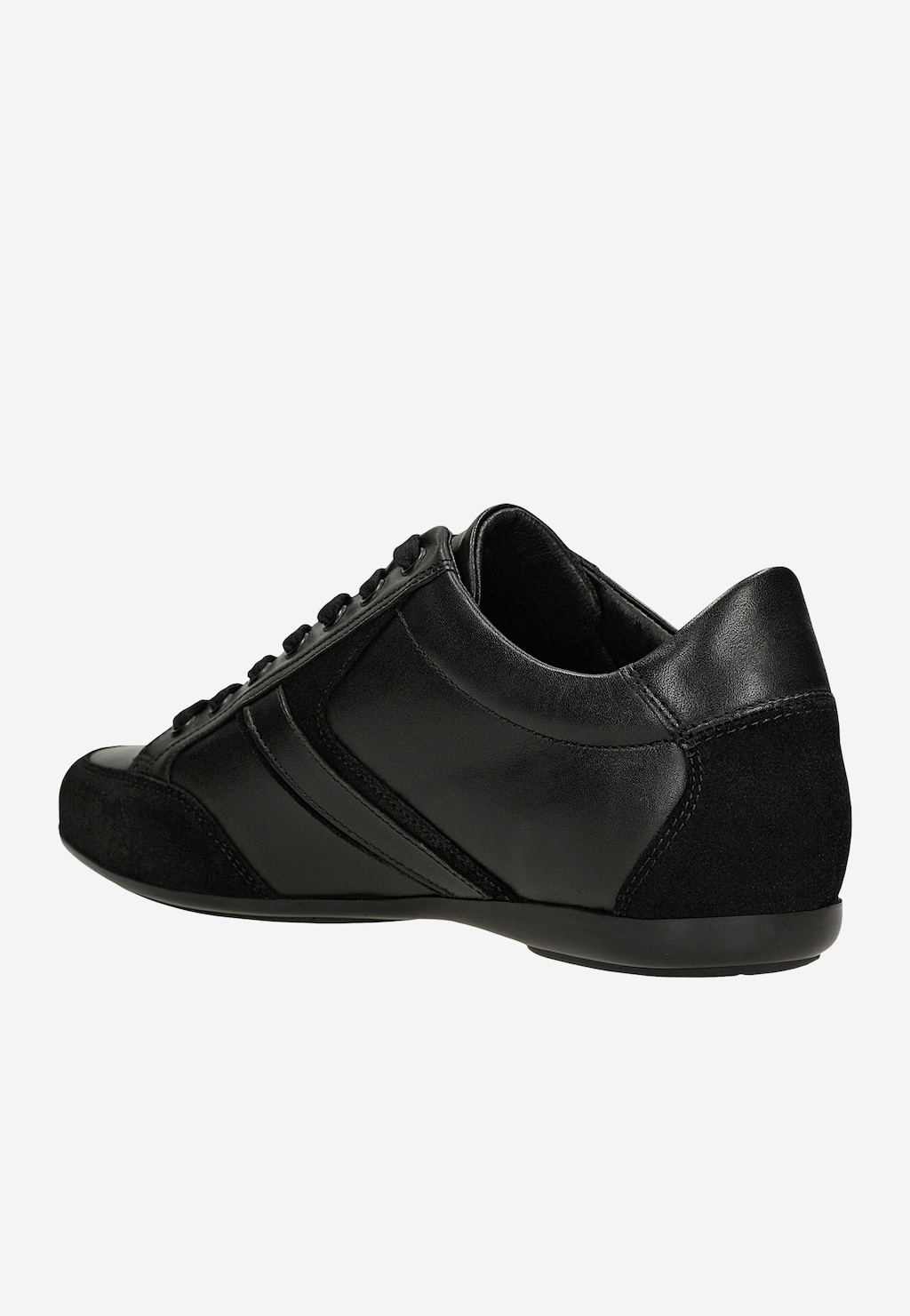 Czarne sneakersy męskie z łączonych skór 10325-71 Widok 3