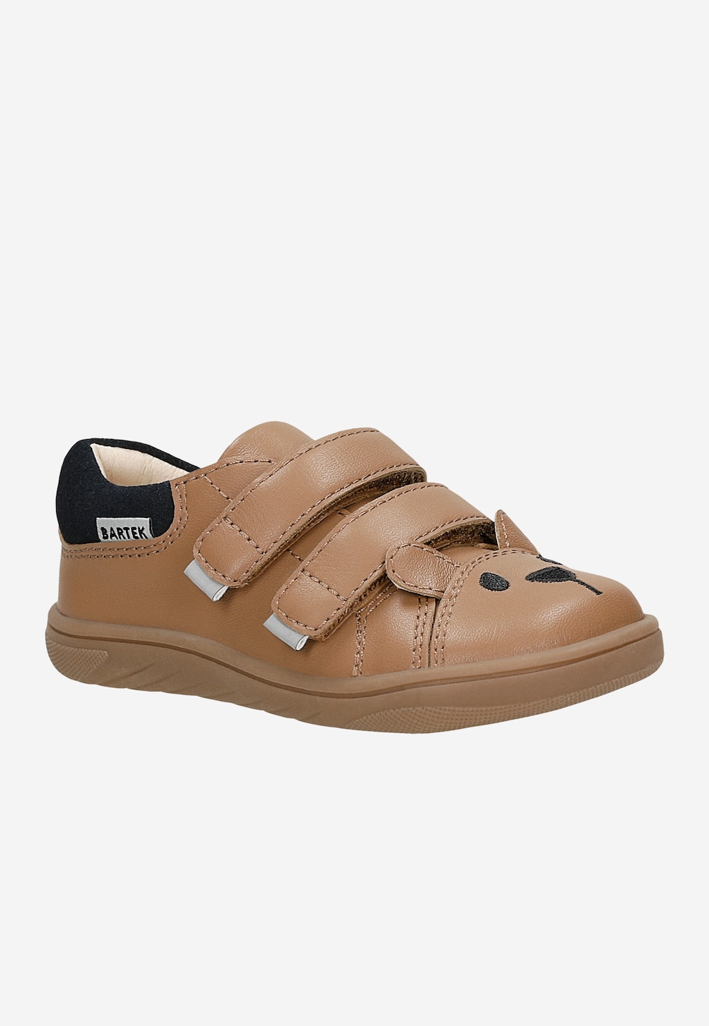 Béžové barefoot botky pro děti s medvídkem na špičce BARTEK 86006-54 Widok 3