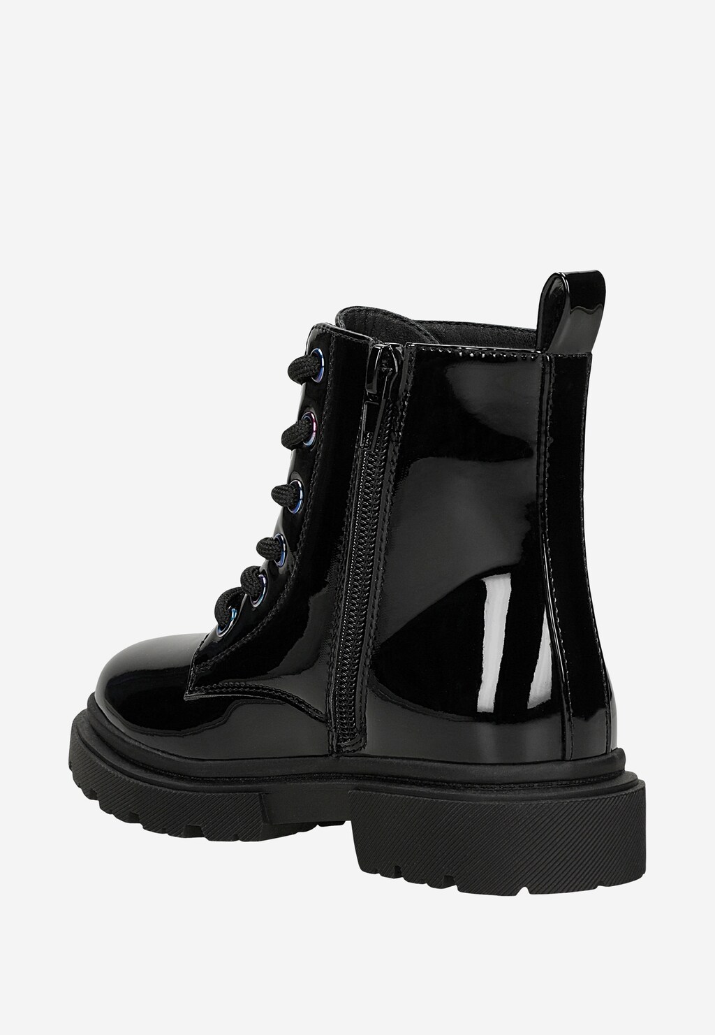 Schwarze lackierte Mädchen-Stiefeletten mit Sternchen BARTEK 88027-11 Widok 4