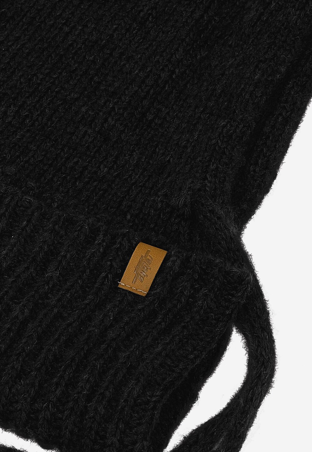 Czarny kaptur balaklawa z wełny merino i bawełny R96036-81 Widok 5