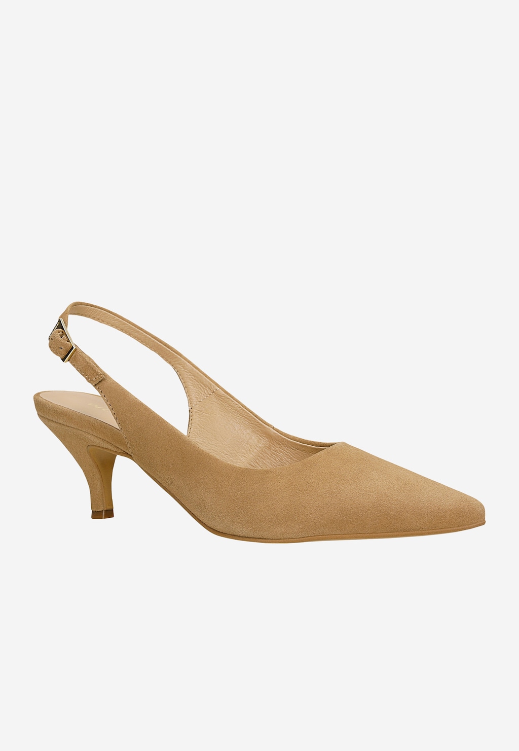 Béžové lodičky slingback s otvorenou pätou 35191-64 Widok 3