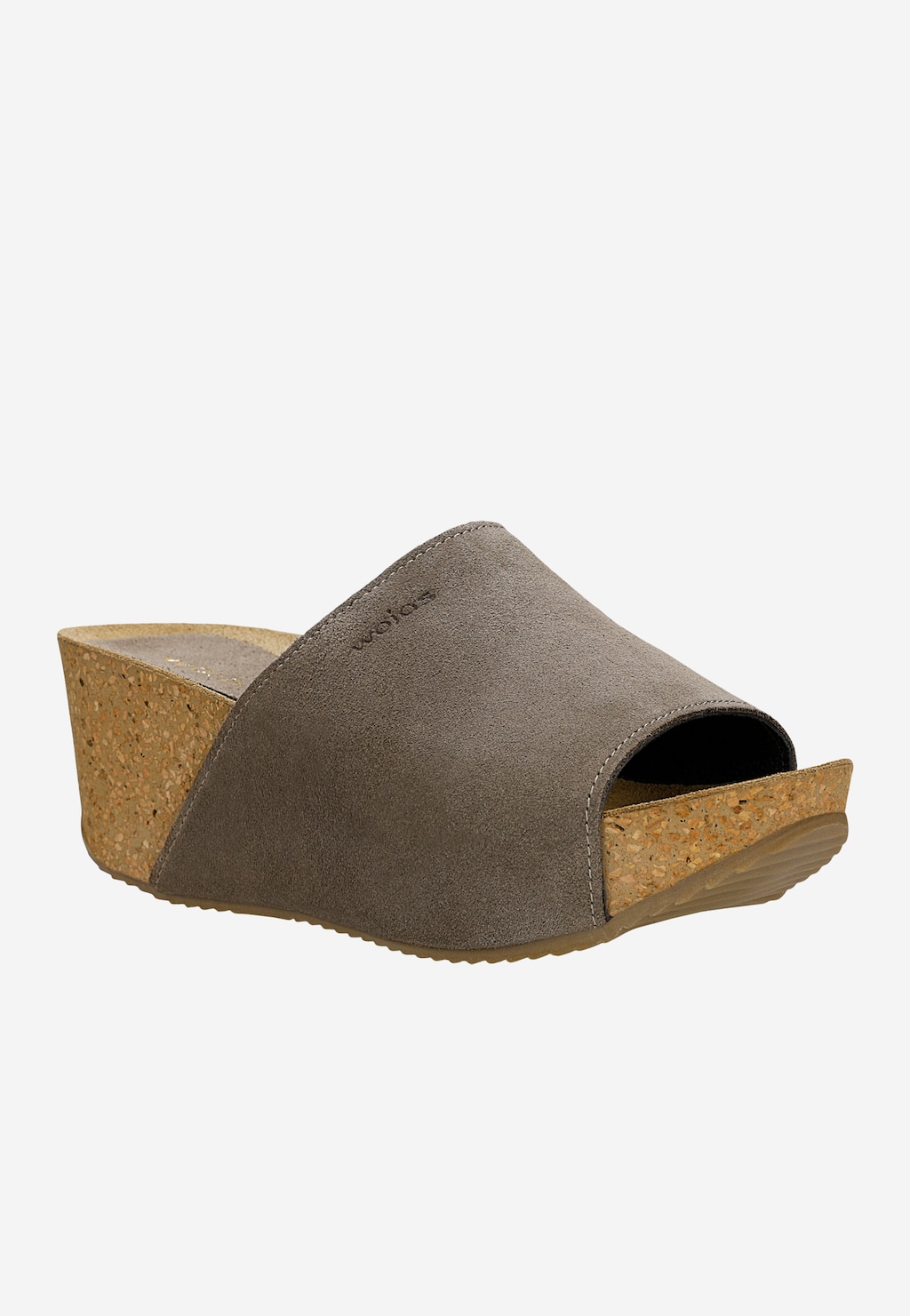 Beige Damen-Korkpantoletten 74021-68 Widok 3
