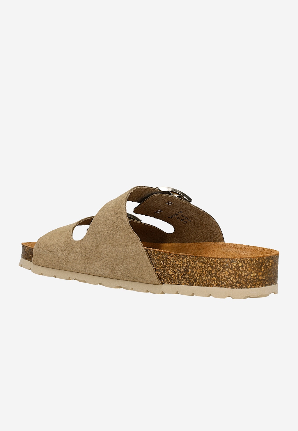 Beige Pantoletten aus der Comfort-Linie mit Korksohle 74077-64 Widok 4