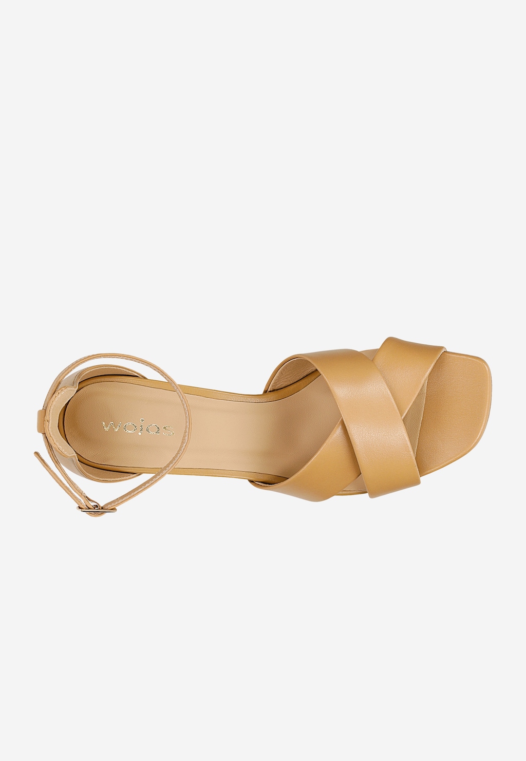 Beige Damensandalen mit Absatz 76225-54 Widok 5