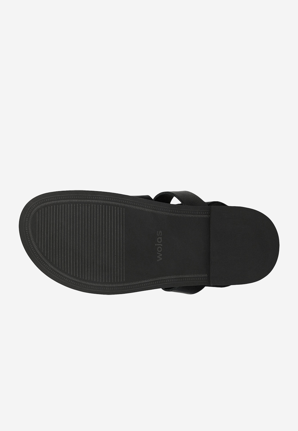 Schwarze Leder-Römersandalen mit goldenen Nieten 76241-51 Widok 6
