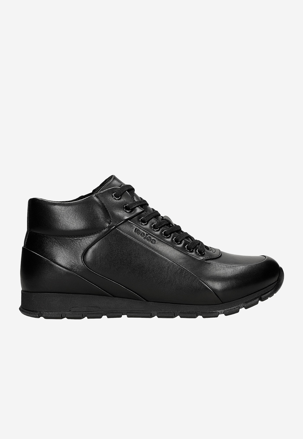 Czarne wysokie sneakersy męskie ze skóry licowej 24151-51 Widok 1