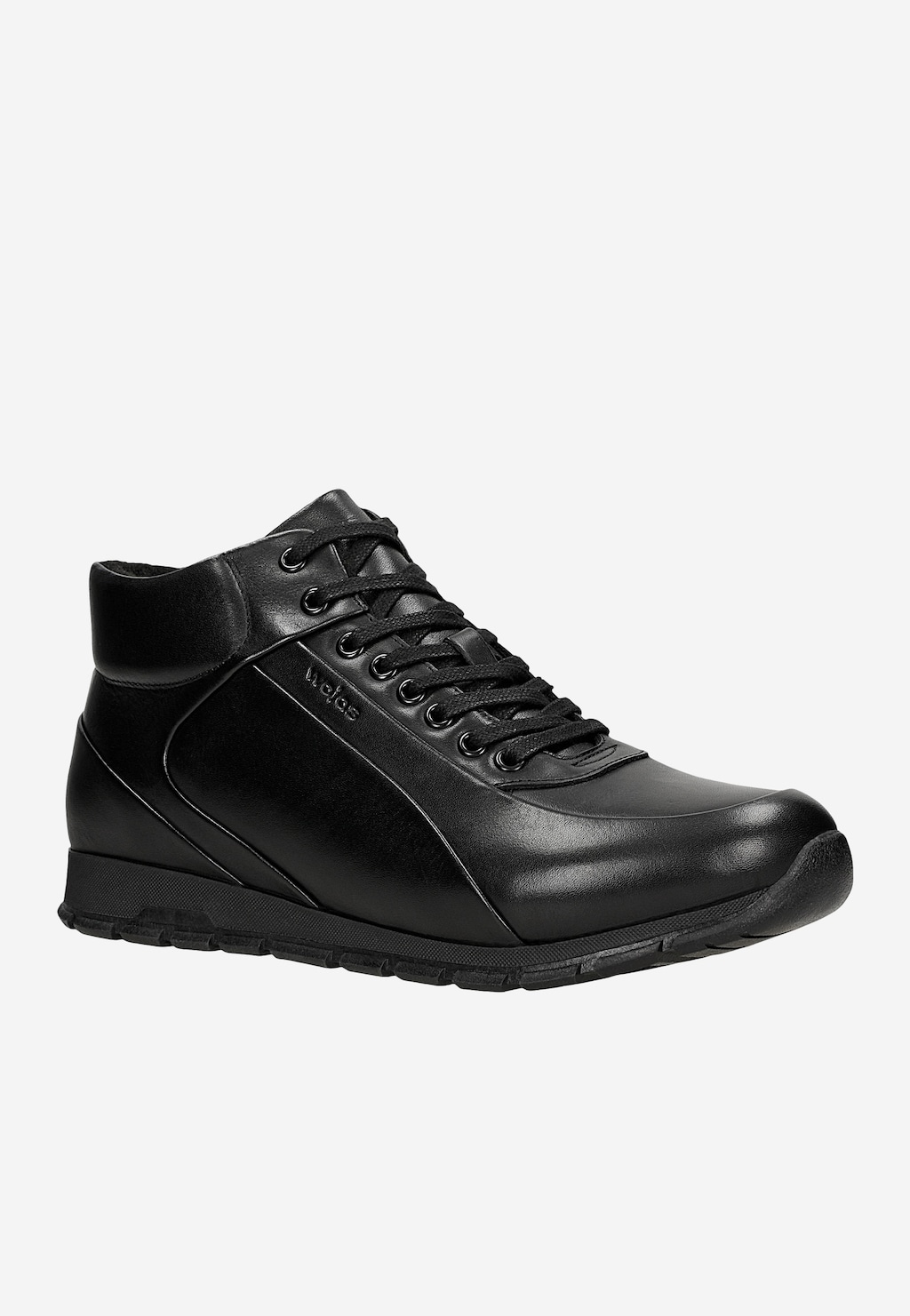 Czarne wysokie sneakersy męskie ze skóry licowej 24151-51 Widok 2