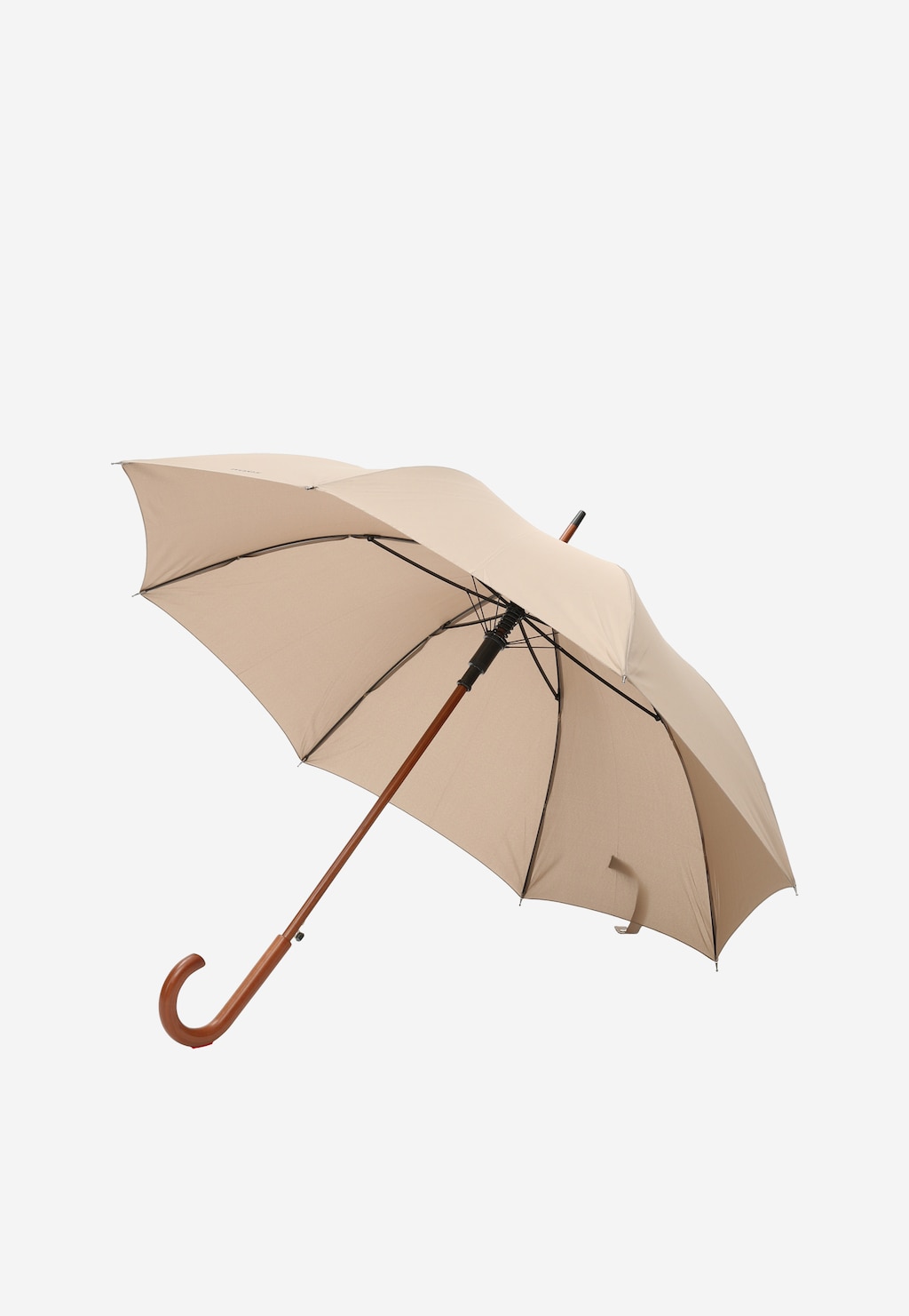Duży beżowy parasol z drewnianą rączką 96707-14 Widok 1