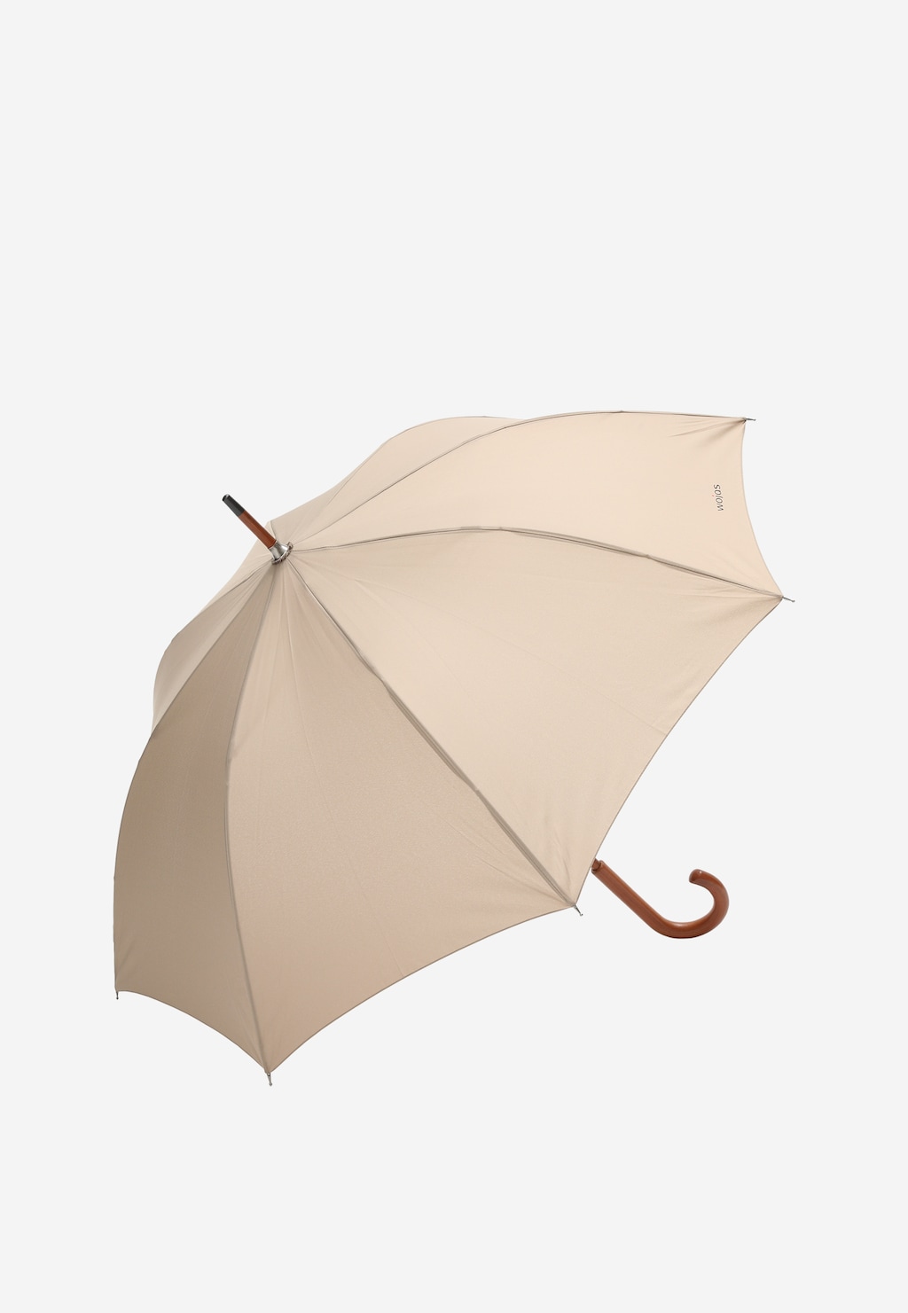Duży beżowy parasol z drewnianą rączką 96707-14 Widok 2