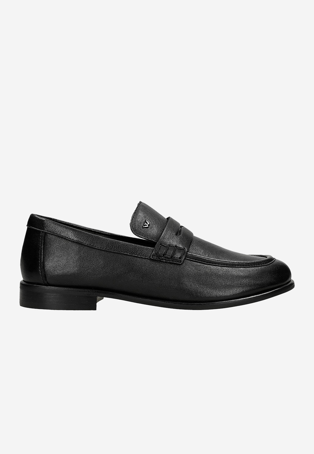 Czarne eleganckie mokasyny damskie z szerokim czubkiem 46413-51 Widok 1