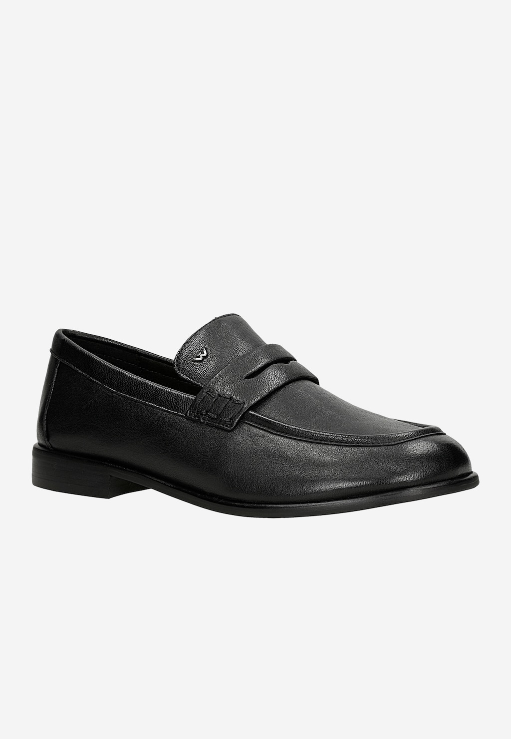 Czarne eleganckie mokasyny damskie z szerokim czubkiem 46413-51 Widok 2