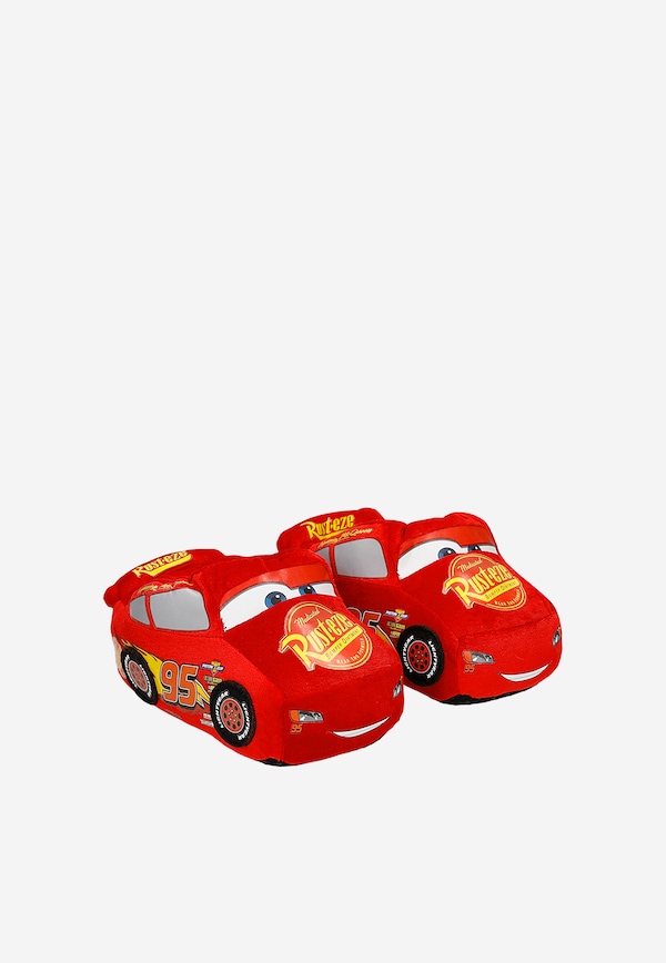 Dziecięce czerwone kapcie z motywem CARS zygzak mcqueen
