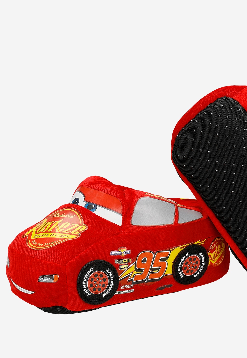 Bartek dziecięce czerwone kapcie w kształcie Zygzaka McQueena z Cars, z antypoślizgową podeszwą, model 87856-45