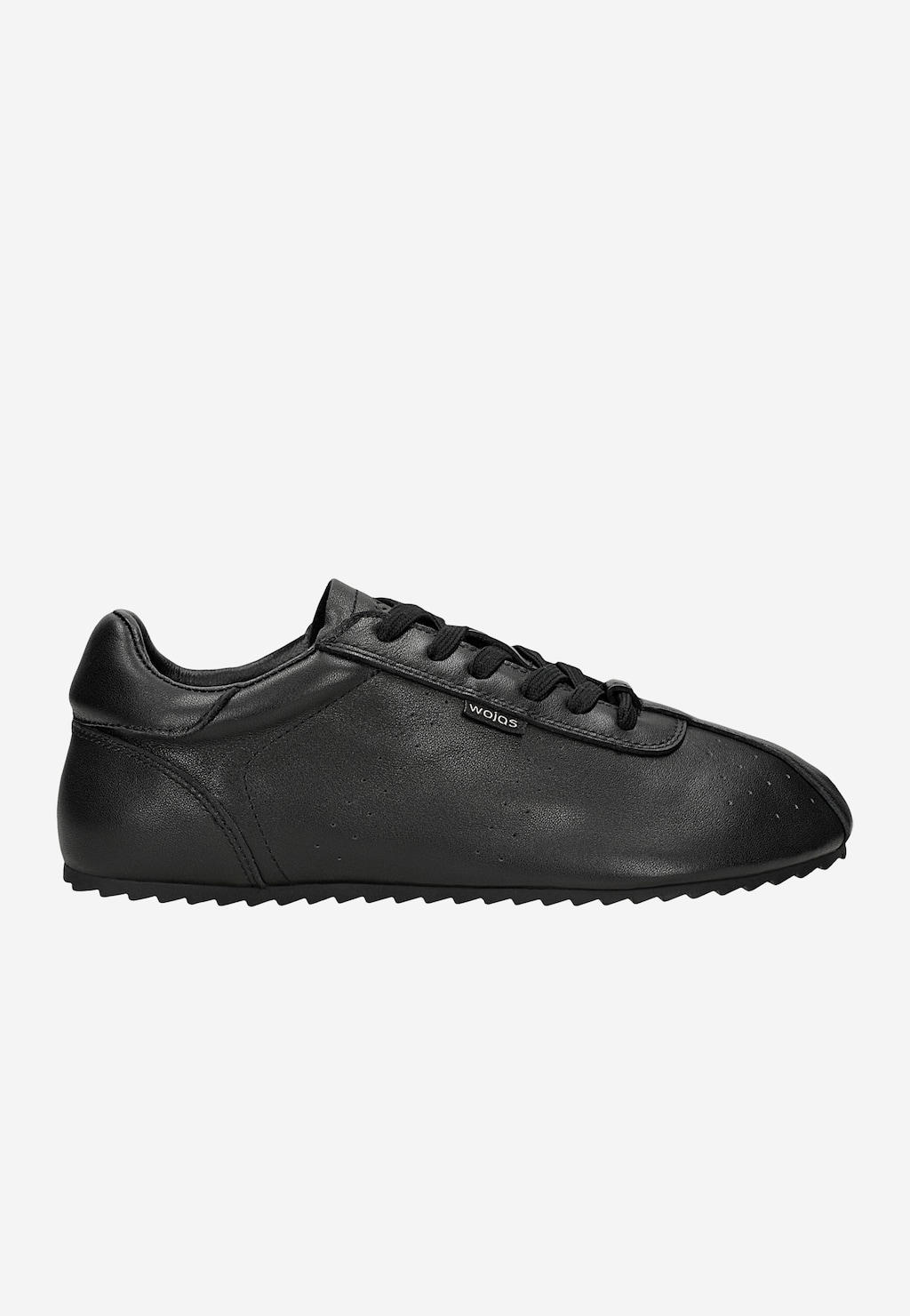 Czarne skórzane sneakersy damskie na cienkiej podeszwie 46415-51 Widok 1