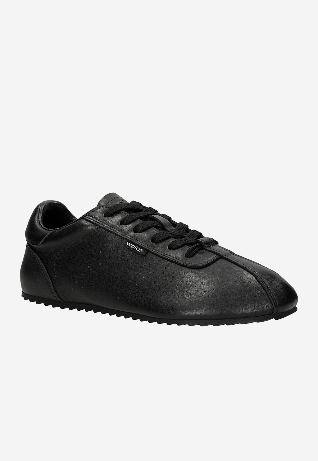 Czarne skórzane sneakersy damskie na cienkiej podeszwie 46415-51 Widok 2