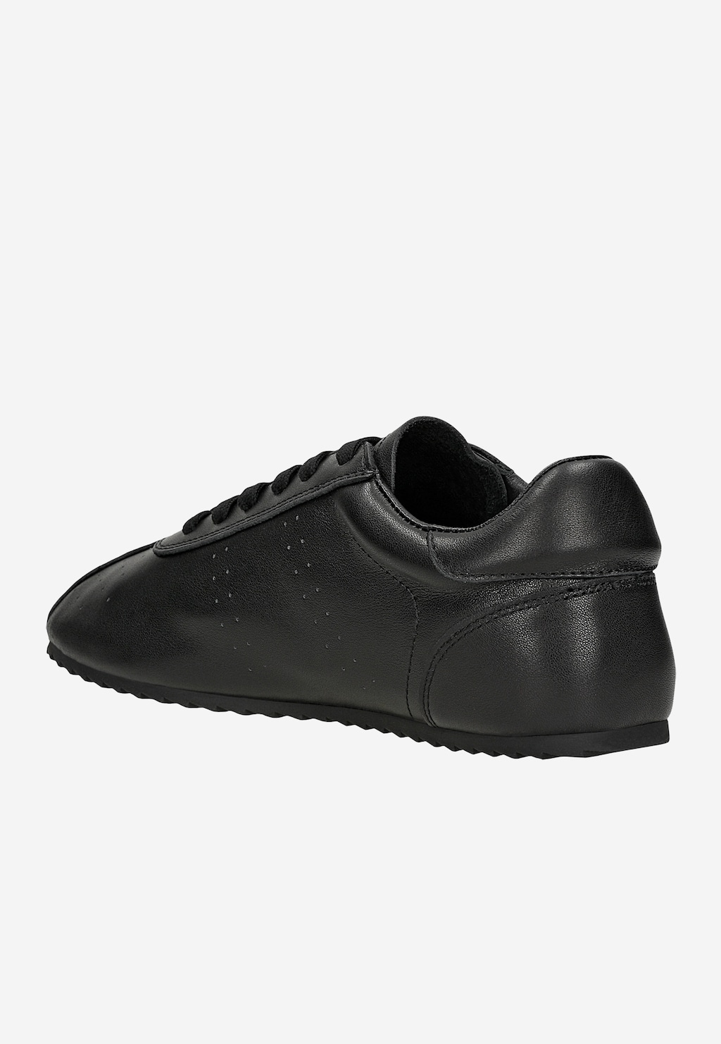 Czarne skórzane sneakersy damskie na cienkiej podeszwie 46415-51 Widok 3