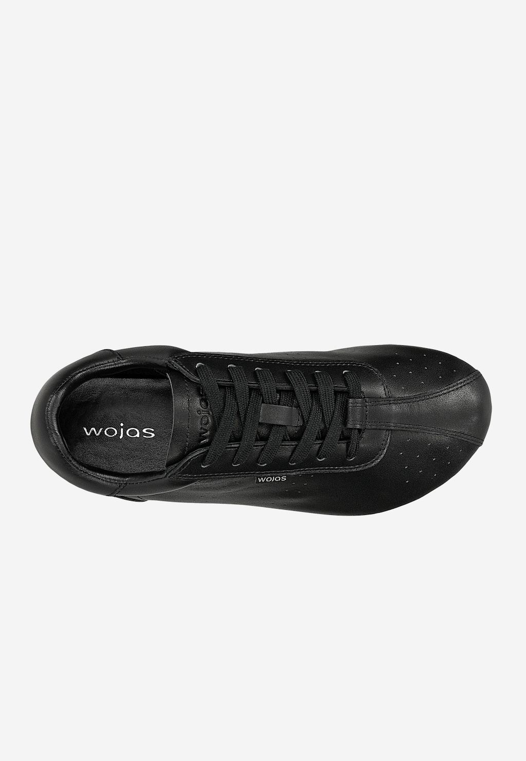 Czarne skórzane sneakersy damskie na cienkiej podeszwie 46415-51 Widok 4
