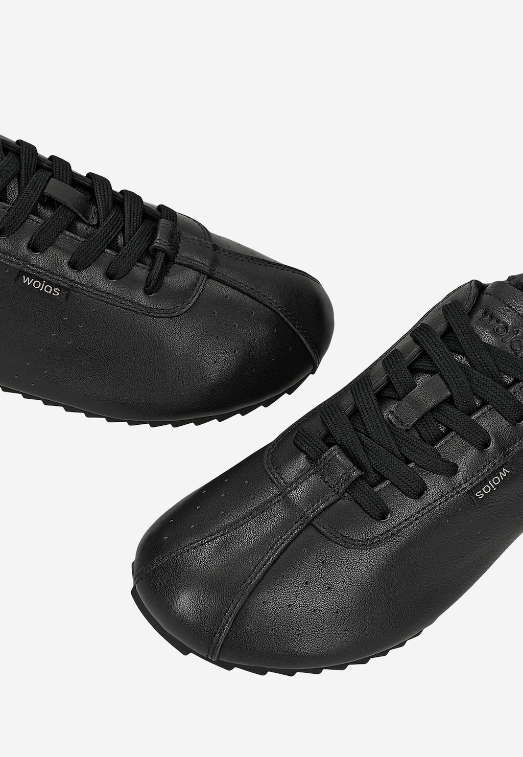 Czarne skórzane sneakersy damskie na cienkiej podeszwie 46415-51 Widok 6