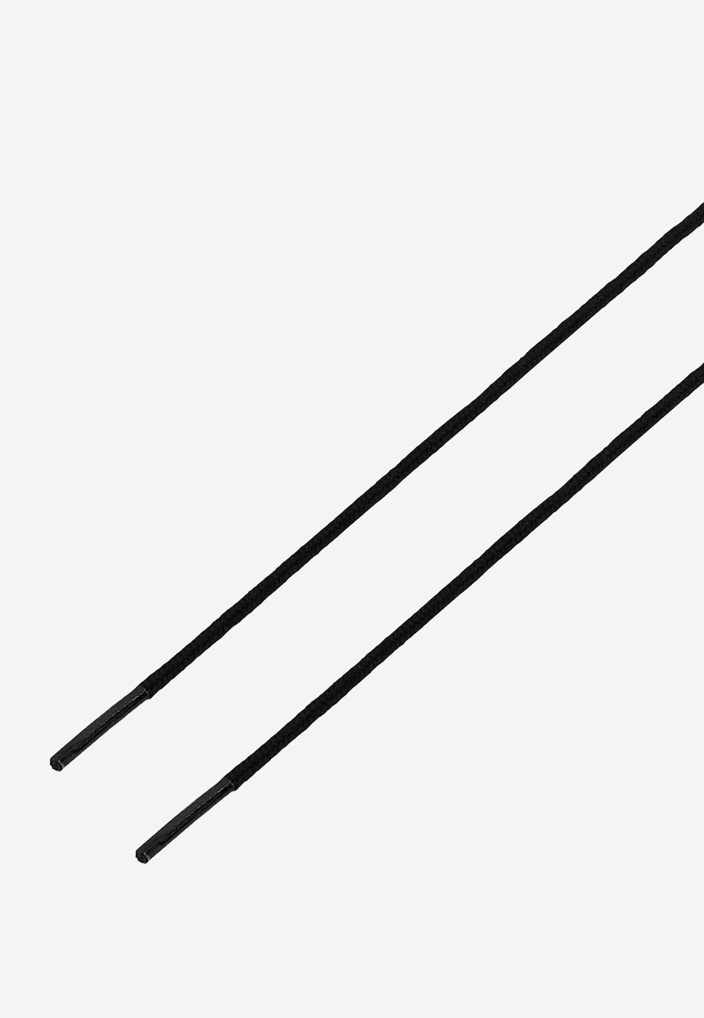 Okrągłe czarne sznurowadła z bawełny 70cm 99502-51 Widok 2