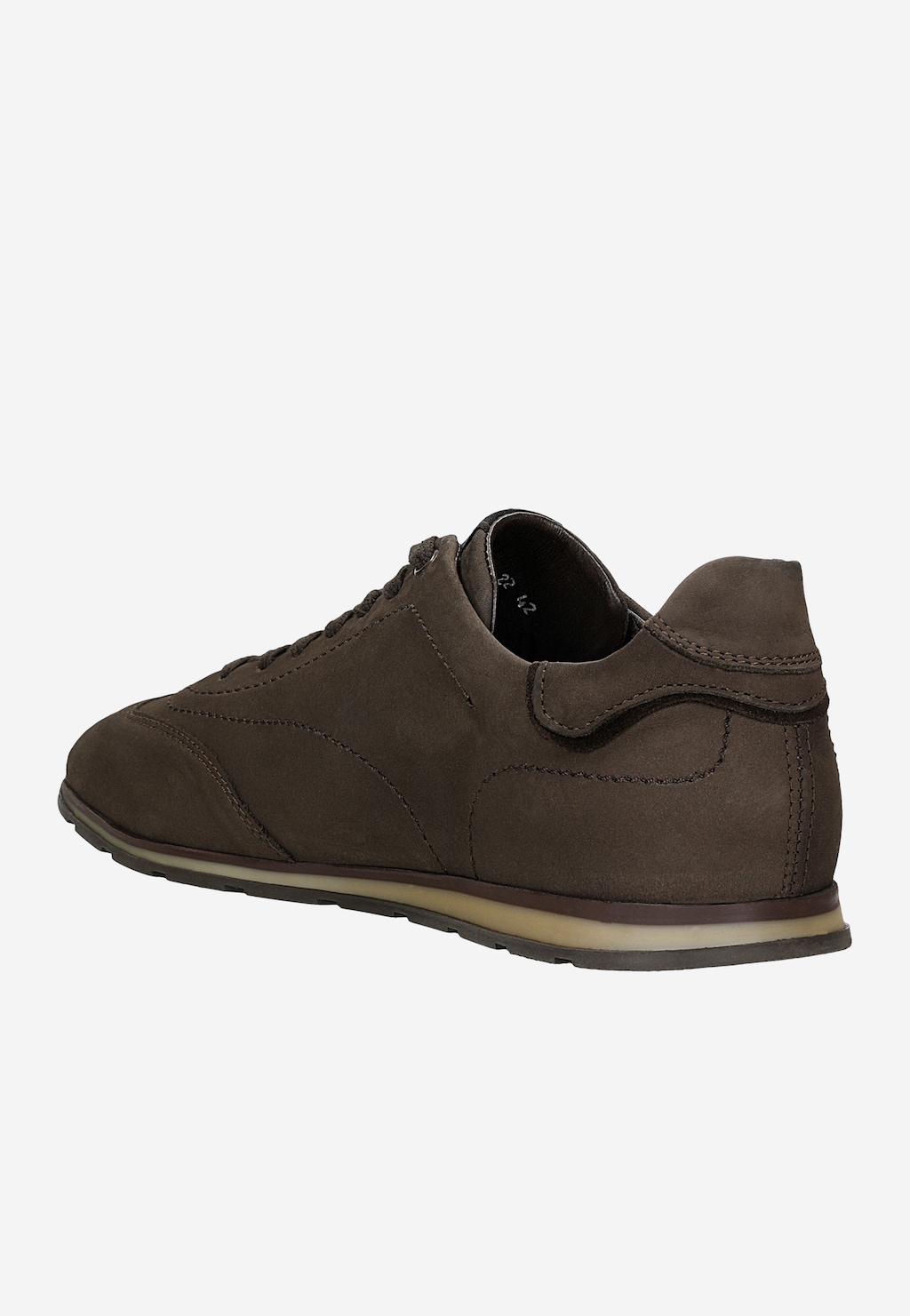 Brązowe sneakersy męskie z nubuku 10300-22 Widok 3
