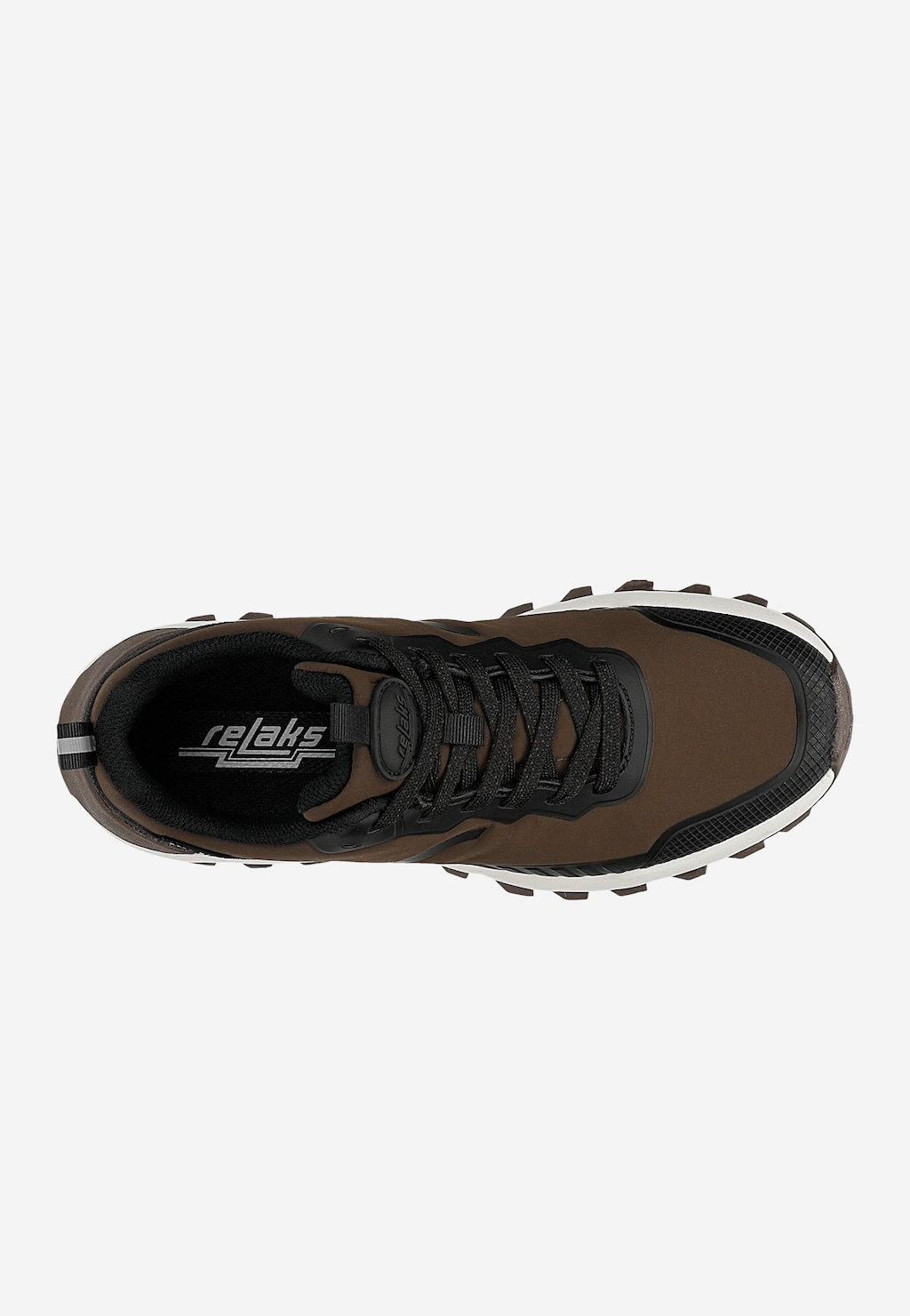 Trailowe sneakersy damskie brązowo-czarne RELAKS R34214-13 Widok 4