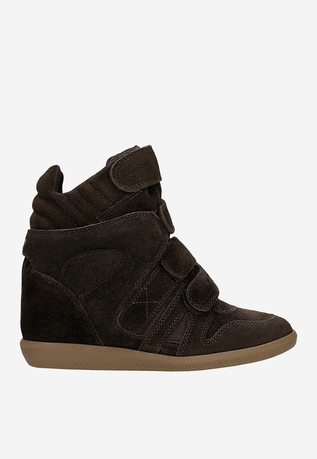 Damskie sneakersy z ukrytym koturnem i zapięciem na rzepy 55390-62 Widok 1