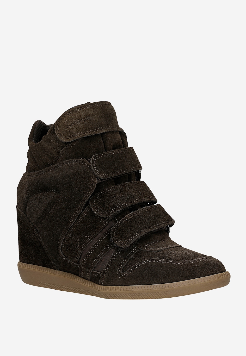 Damskie sneakersy z ukrytym koturnem i zapięciem na rzepy 55390-62 Widok 2
