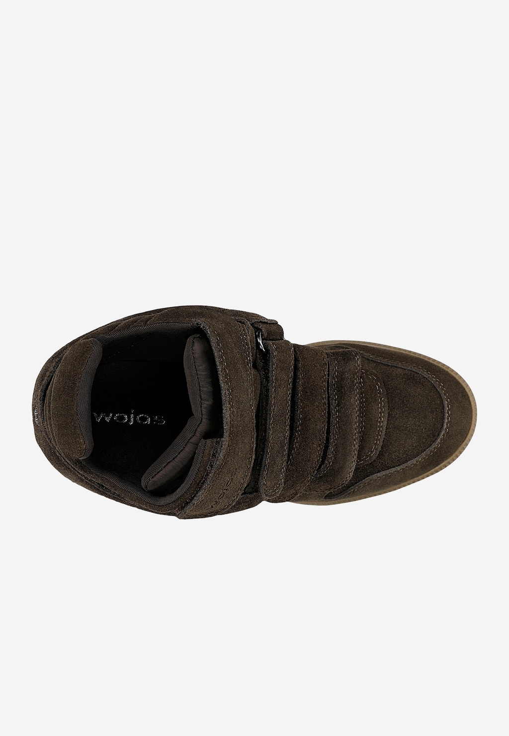 Damskie sneakersy z ukrytym koturnem i zapięciem na rzepy 55390-62 Widok 4