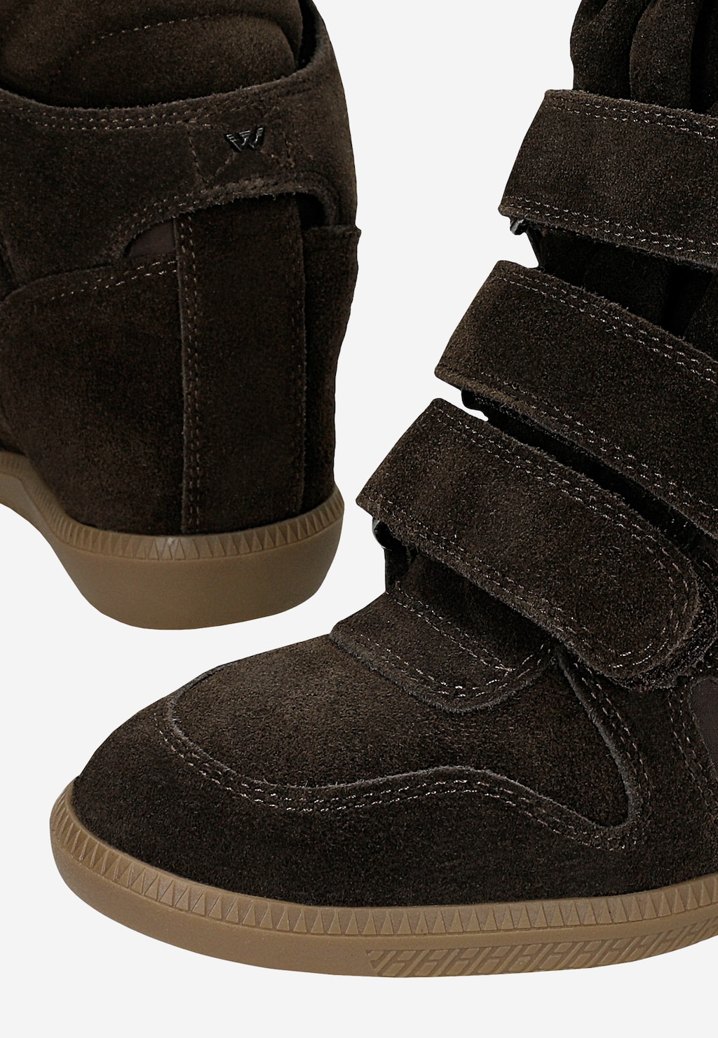 Damskie sneakersy z ukrytym koturnem i zapięciem na rzepy 55390-62 Widok 6