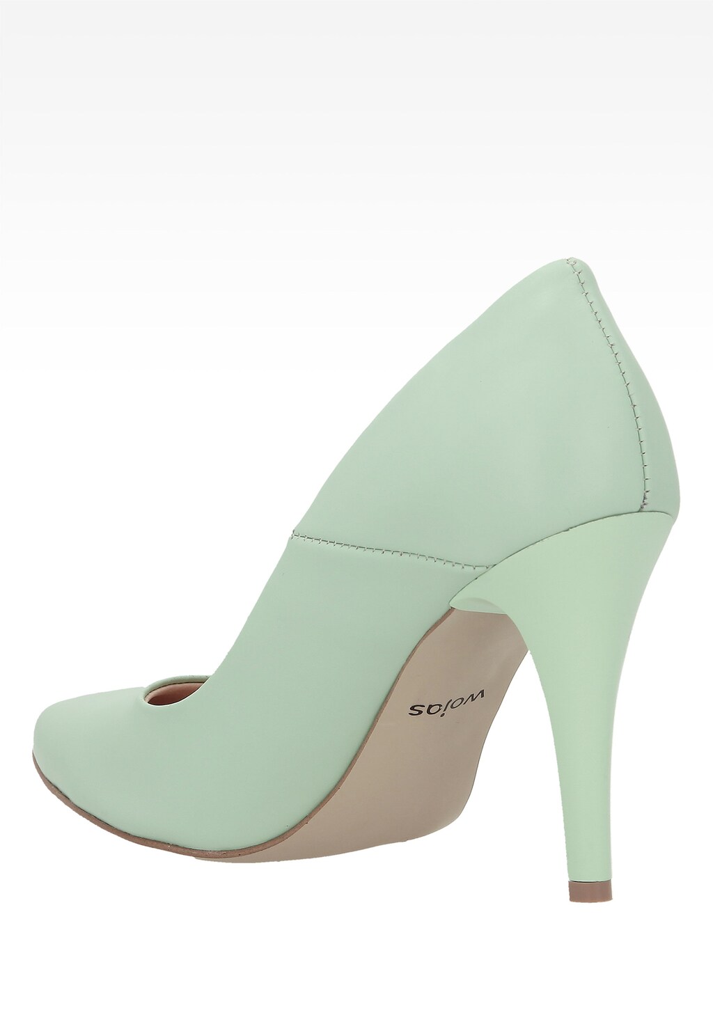 Miętowe damskie czółenka 6358-57 Widok 5