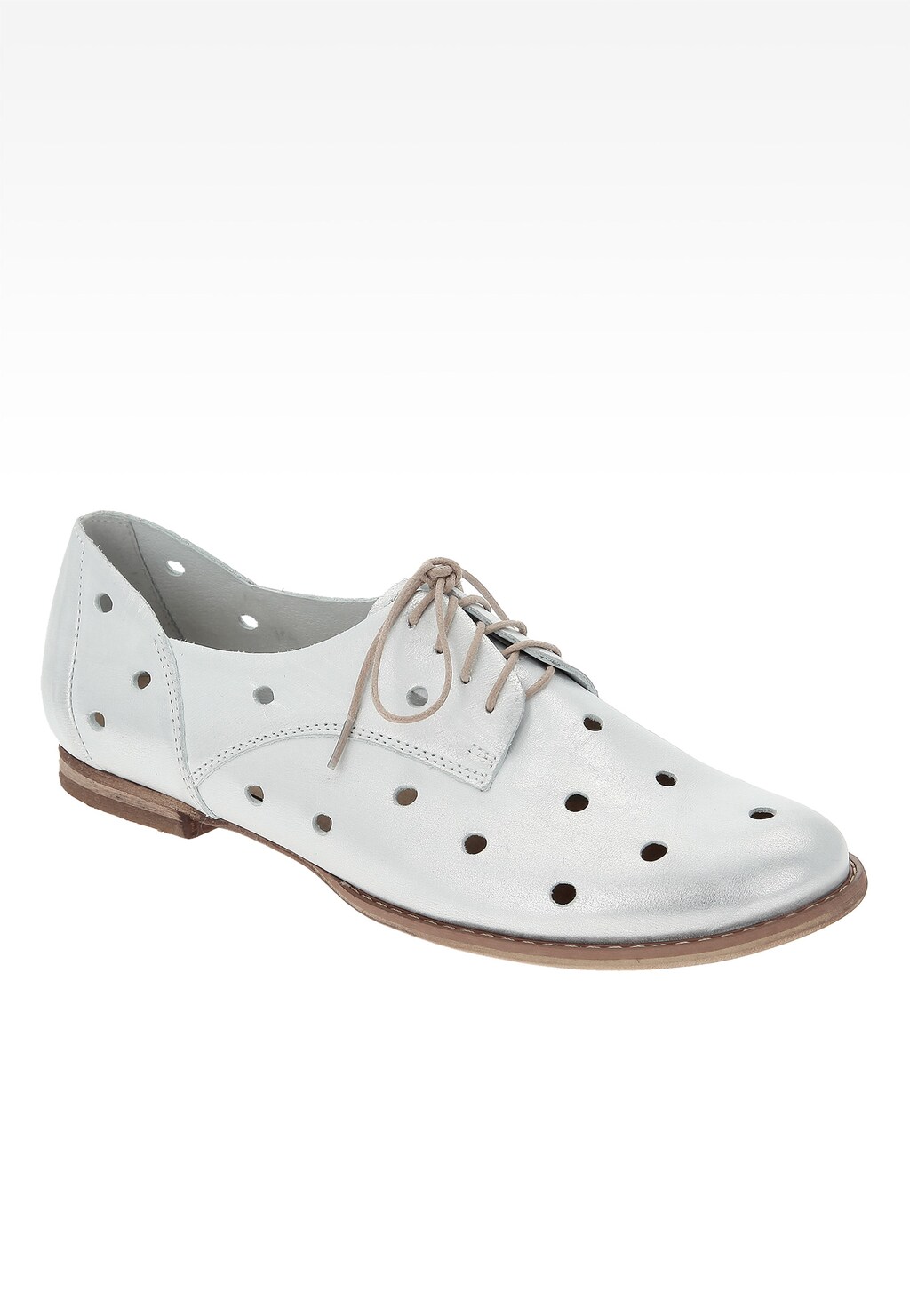 Srebrne damskie półbuty 6489-59 Widok 2