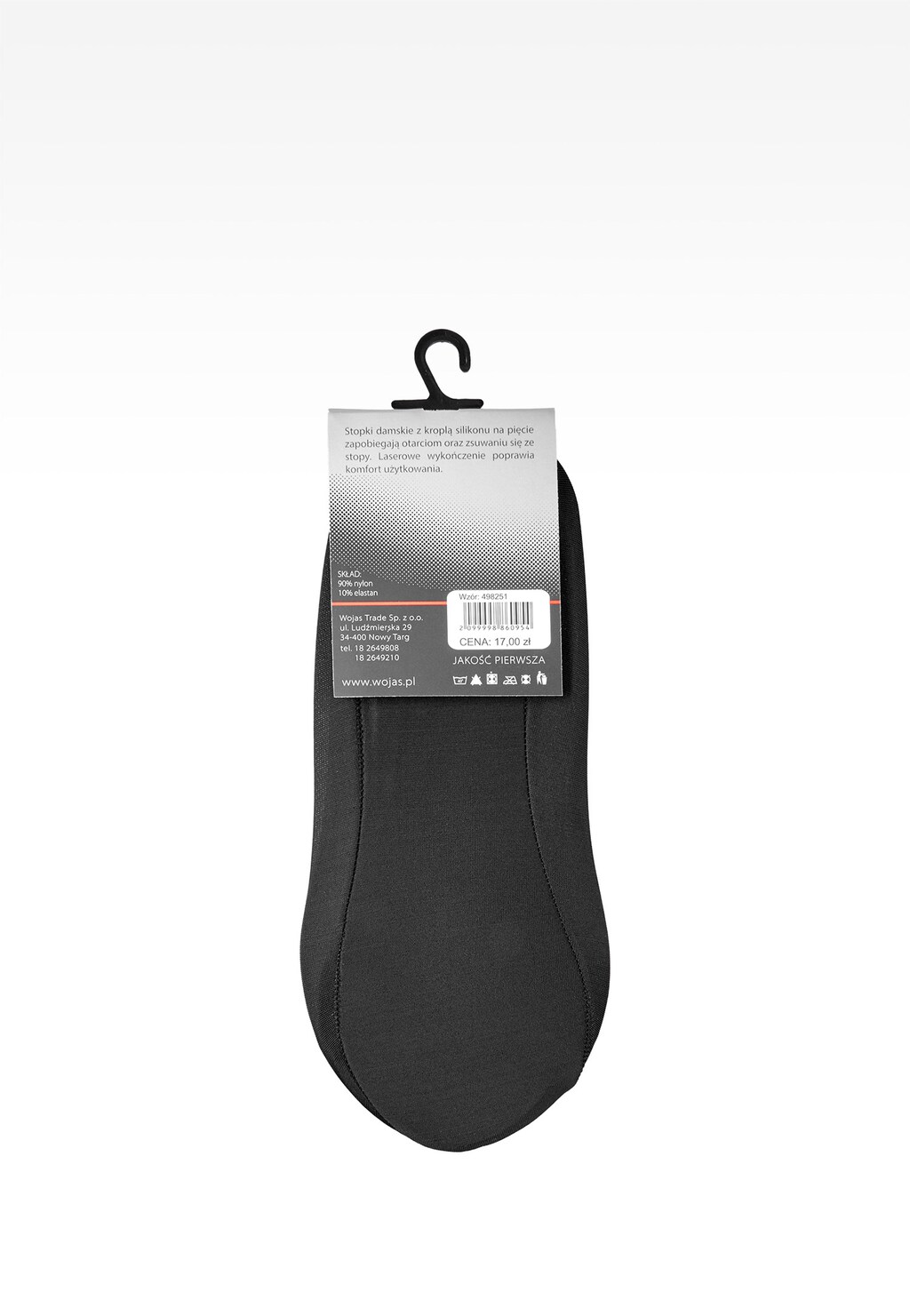 Czarne stopki z silikonem 4982-51 Widok 2