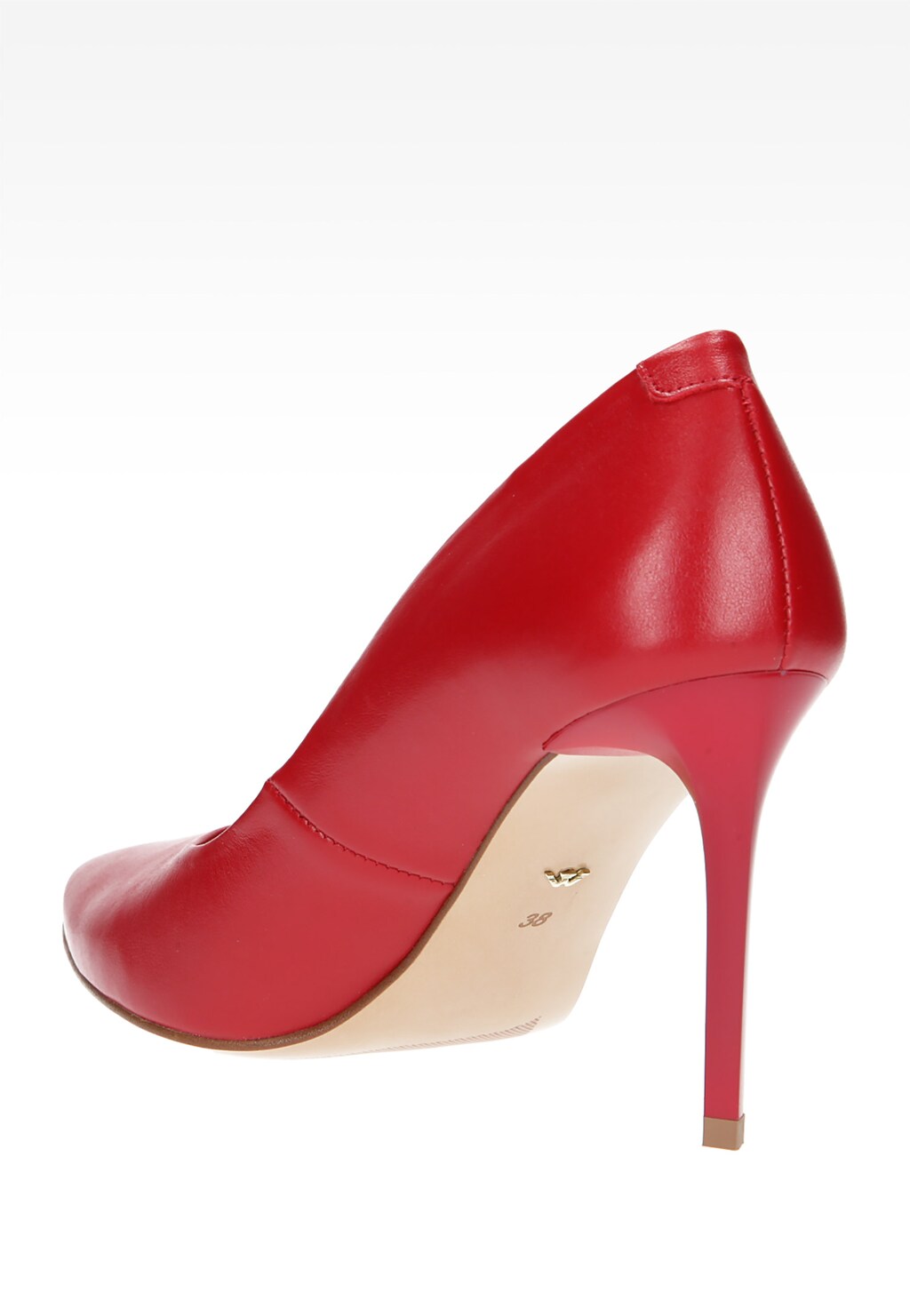 Czerwone damskie czółenka 6366-55 Widok 3