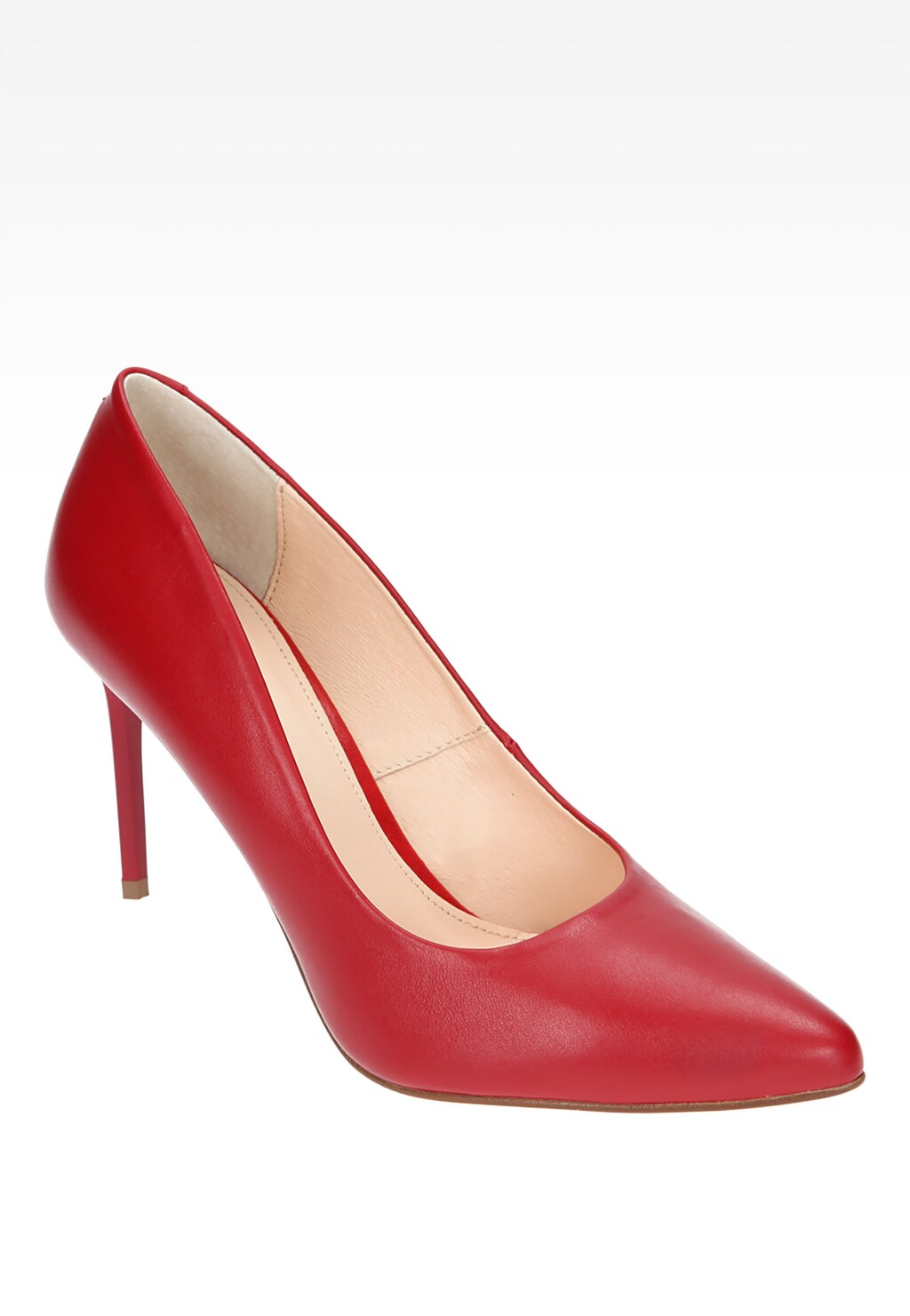 Czerwone damskie czółenka 6366-55 Widok 2