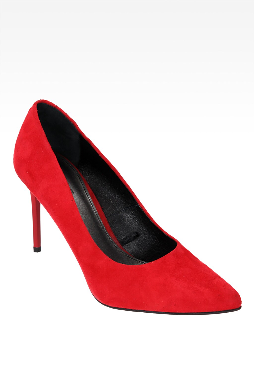 Czerwone damskie czółenka 6366-65 Widok 2