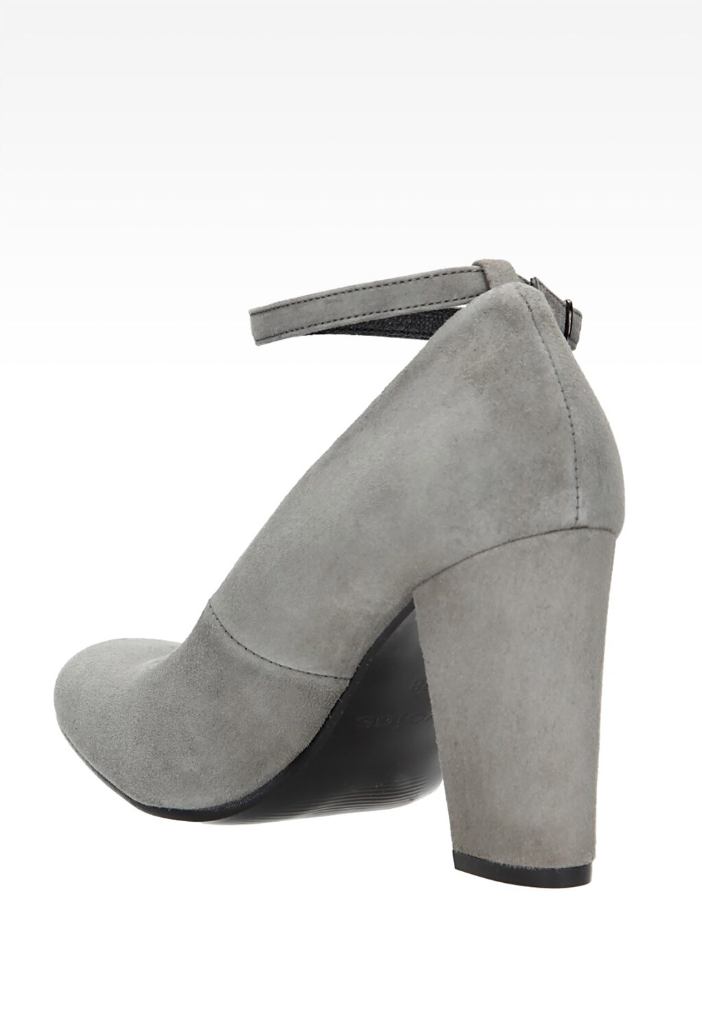 Popielate damskie czółenka 6369-60 Widok 3