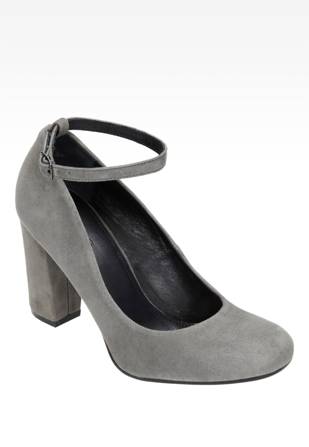 Popielate damskie czółenka 6369-60 Widok 2