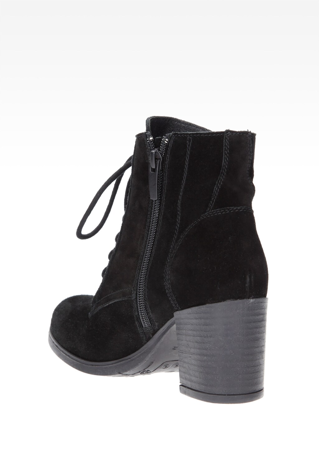 Czarne damskie trzewiki 6657-61 Widok 3