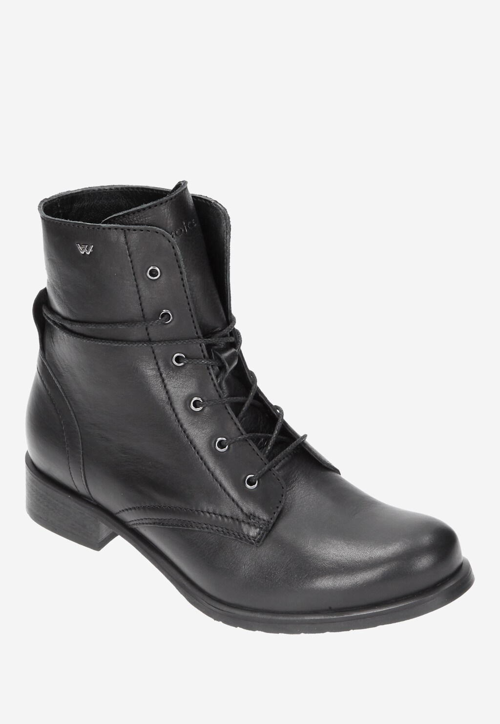 Czarne damskie trzewiki 6665-51 Widok 2